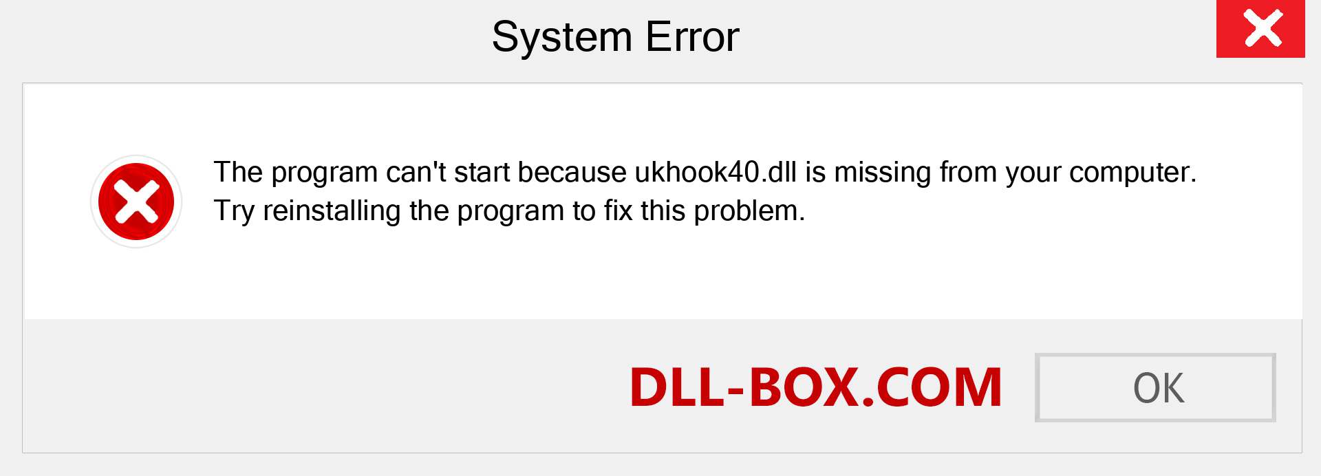  ukhook40.dll file is missing?. Download for Windows 7, 8, 10 - Fix  ukhook40 dll Missing Error on Windows, photos, images